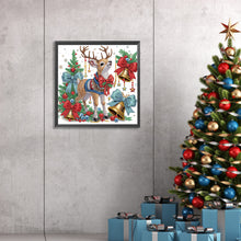 Load image into Gallery viewer, Diamond Painting - Partial Special Shaped - Cute Christmas deer (30*30CM)

