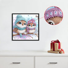 Load image into Gallery viewer, Diamond Painting - Partial Special Shaped - Cute Christmas bird (30*30CM)
