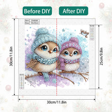 Load image into Gallery viewer, Diamond Painting - Partial Special Shaped - Cute Christmas bird (30*30CM)

