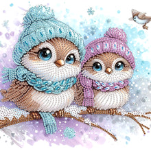Load image into Gallery viewer, Diamond Painting - Partial Special Shaped - Cute Christmas bird (30*30CM)
