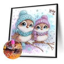 Load image into Gallery viewer, Diamond Painting - Partial Special Shaped - Cute Christmas bird (30*30CM)
