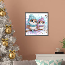 Load image into Gallery viewer, Diamond Painting - Partial Special Shaped - Cute Christmas bird (30*30CM)
