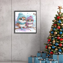 Load image into Gallery viewer, Diamond Painting - Partial Special Shaped - Cute Christmas bird (30*30CM)
