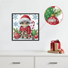 Load image into Gallery viewer, Diamond Painting - Partial Special Shaped - Cute Christmas snake (30*30CM)

