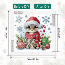 Load image into Gallery viewer, Diamond Painting - Partial Special Shaped - Cute Christmas snake (30*30CM)
