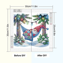 Load image into Gallery viewer, Diamond Painting - Partial Special Shaped - Christmas gnomes (30*30CM)

