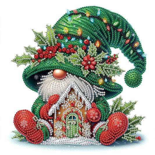 Diamond Painting - Partial Special Shaped - Christmas gnomes (30*30CM)