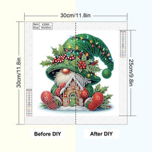 Load image into Gallery viewer, Diamond Painting - Partial Special Shaped - Christmas gnomes (30*30CM)
