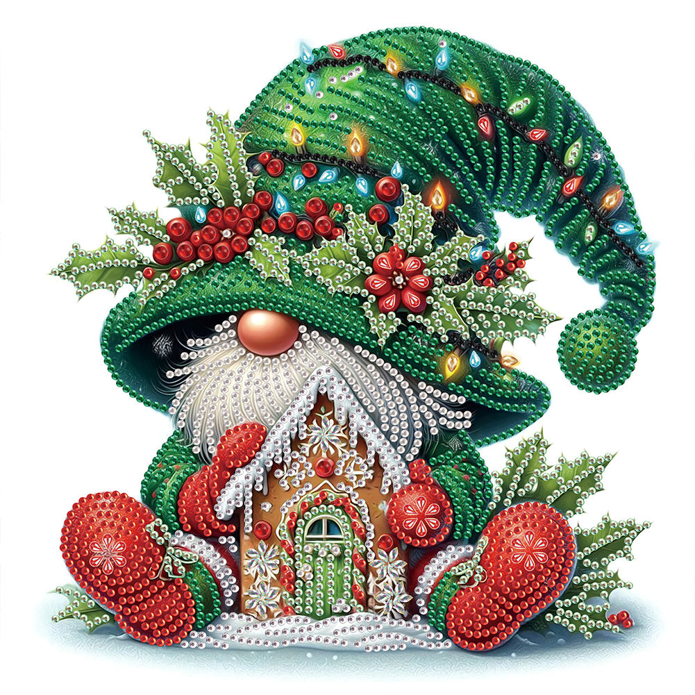 Diamond Painting - Partial Special Shaped - Christmas gnomes (30*30CM)