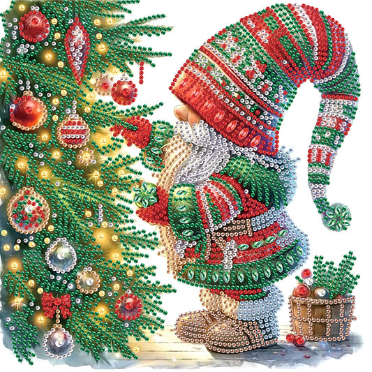 Diamond Painting - Partial Special Shaped - Christmas gnomes (30*30CM)
