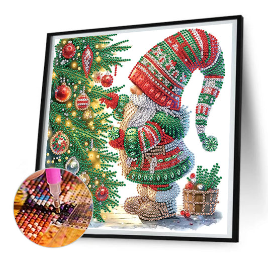 Diamond Painting - Partial Special Shaped - Christmas gnomes (30*30CM)