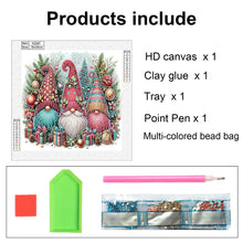 Load image into Gallery viewer, Diamond Painting - Partial Special Shaped - Christmas gnomes (30*30CM)
