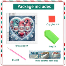 Load image into Gallery viewer, Diamond Painting - Partial Special Shaped - Christmas gnomes (30*30CM)
