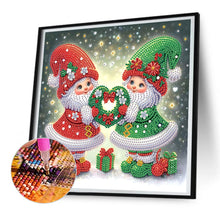 Load image into Gallery viewer, Diamond Painting - Partial Special Shaped - Christmas gnomes (30*30CM)
