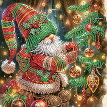 Load image into Gallery viewer, Diamond Painting - Partial Special Shaped - Christmas gnomes (30*30CM)

