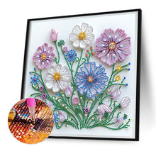 Load image into Gallery viewer, Diamond Painting - Partial Special Shaped - Quilling paper flower (30*30CM)
