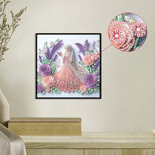 Load image into Gallery viewer, Diamond Painting - Partial Special Shaped - Quilling paper flower girl (30*30CM)
