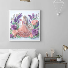Load image into Gallery viewer, Diamond Painting - Partial Special Shaped - Quilling paper flower girl (30*30CM)
