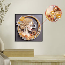 Load image into Gallery viewer, Diamond Painting - Partial Special Shaped - Quilling paper noblewoman (30*30CM)
