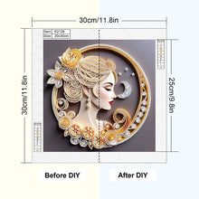 Load image into Gallery viewer, Diamond Painting - Partial Special Shaped - Quilling paper noblewoman (30*30CM)

