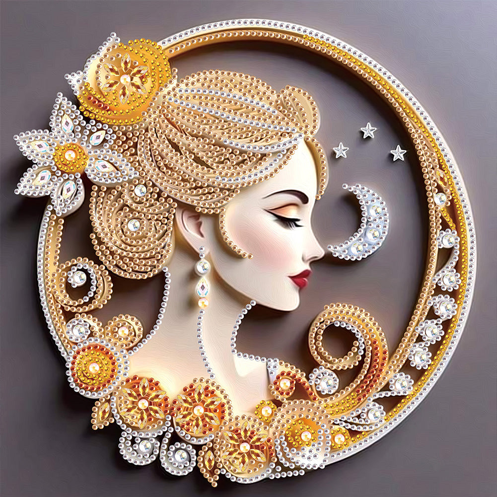 Diamond Painting - Partial Special Shaped - Quilling paper noblewoman (30*30CM)