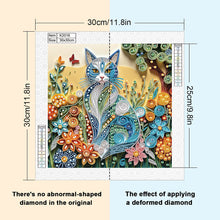 Load image into Gallery viewer, Diamond Painting - Partial Special Shaped - Quilling paper cat (30*30CM)
