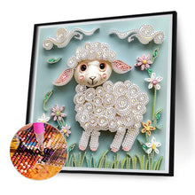 Load image into Gallery viewer, Diamond Painting - Partial Special Shaped - Quilling paper sheep (30*30CM)

