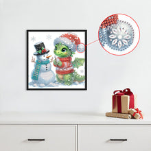 Load image into Gallery viewer, Diamond Painting - Partial Special Shaped - Christmas pterosaur (30*30CM)
