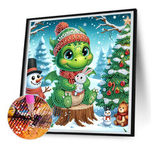 Load image into Gallery viewer, Diamond Painting - Partial Special Shaped - Christmas pterosaur (30*30CM)
