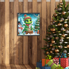 Load image into Gallery viewer, Diamond Painting - Partial Special Shaped - Christmas pterosaur (30*30CM)
