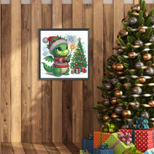Load image into Gallery viewer, Diamond Painting - Partial Special Shaped - Christmas pterosaur (30*30CM)
