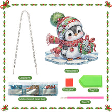 Load image into Gallery viewer, Christmas Penguin Acrylic Special Shape 5D DIY Diamond Painting Dots Pendant
