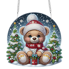 Load image into Gallery viewer, Christmas Bear Acrylic Special Shape 5D DIY Diamond Painting Dots Pendant
