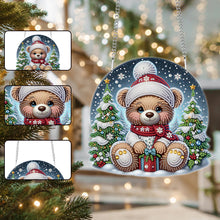 Load image into Gallery viewer, Christmas Bear Acrylic Special Shape 5D DIY Diamond Painting Dots Pendant
