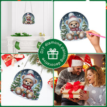 Load image into Gallery viewer, Christmas Bear Acrylic Special Shape 5D DIY Diamond Painting Dots Pendant

