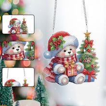 Load image into Gallery viewer, Christmas Bear Acrylic Special Shape 5D DIY Diamond Painting Dots Pendant
