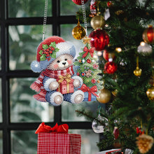 Load image into Gallery viewer, Christmas Bear Acrylic Special Shape 5D DIY Diamond Painting Dots Pendant
