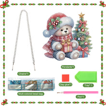 Load image into Gallery viewer, Christmas Bear Acrylic Special Shape 5D DIY Diamond Painting Dots Pendant
