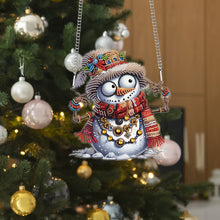Load image into Gallery viewer, Christmas Snowman Acrylic Special Shape 5D DIY Diamond Painting Dots Pendant
