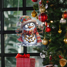Load image into Gallery viewer, Christmas Snowman Acrylic Special Shape 5D DIY Diamond Painting Dots Pendant
