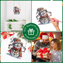 Load image into Gallery viewer, Christmas Snowman Acrylic Special Shape 5D DIY Diamond Painting Dots Pendant
