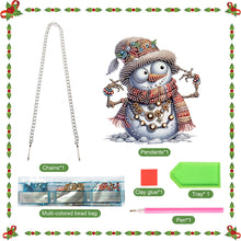 Load image into Gallery viewer, Christmas Snowman Acrylic Special Shape 5D DIY Diamond Painting Dots Pendant
