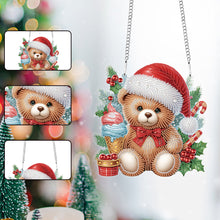 Load image into Gallery viewer, Christmas Bear Acrylic Special Shape 5D DIY Diamond Painting Dots Pendant
