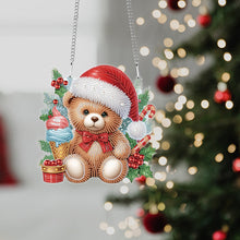 Load image into Gallery viewer, Christmas Bear Acrylic Special Shape 5D DIY Diamond Painting Dots Pendant
