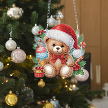 Load image into Gallery viewer, Christmas Bear Acrylic Special Shape 5D DIY Diamond Painting Dots Pendant
