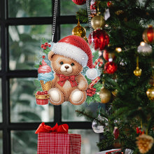 Load image into Gallery viewer, Christmas Bear Acrylic Special Shape 5D DIY Diamond Painting Dots Pendant
