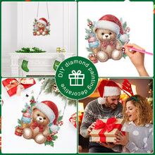 Load image into Gallery viewer, Christmas Bear Acrylic Special Shape 5D DIY Diamond Painting Dots Pendant
