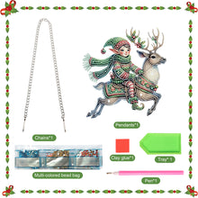 Load image into Gallery viewer, Christmas Elf Deer Acrylic Special Shape 5D DIY Diamond Painting Dots Pendant
