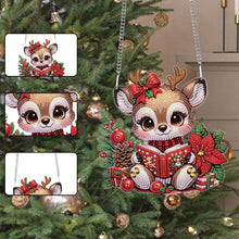 Load image into Gallery viewer, Christmas Deer Acrylic Special Shape 5D DIY Diamond Painting Dots Pendant
