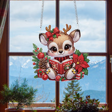 Load image into Gallery viewer, Christmas Deer Acrylic Special Shape 5D DIY Diamond Painting Dots Pendant
